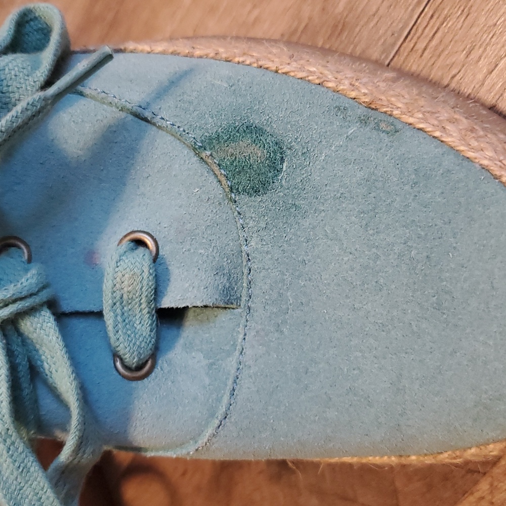 Born Women's Teal Suede Flats - Picture 3 of 8
